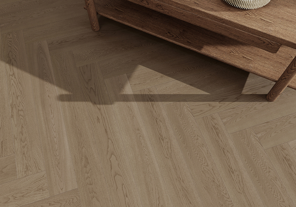 Фирменный дубовый прямой деревянный пол Cloud-Drift Engineered Wood Flooring-KZD1203
